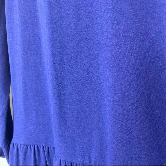 Jolie Women’s Long Sleeve Ruffle Hem Mini Dress Small Blue Boutique Bohemian Y2K - Picture 6 of 7